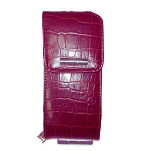 NINE WEST RED FAUX CROCODILE LEATHER CELL PHONE WRISTLET WALLET & CARD HOLDER